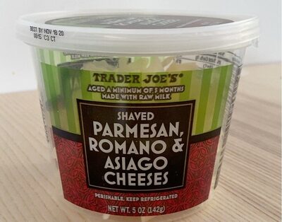 Shaved Parmesan, Romano & Asiago Cheeses