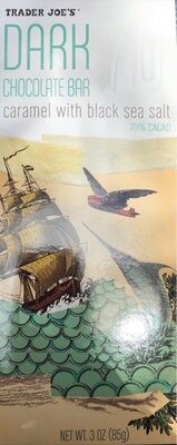 dark chocolat bar caramel with black sea salt