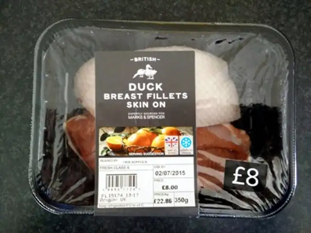 Duck breast fillets skin on front packaging