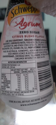 Schweppes Argum zero sugar