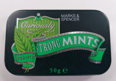 Curiously Strong Mints front packaging