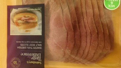 wafer thin british salt beef slices