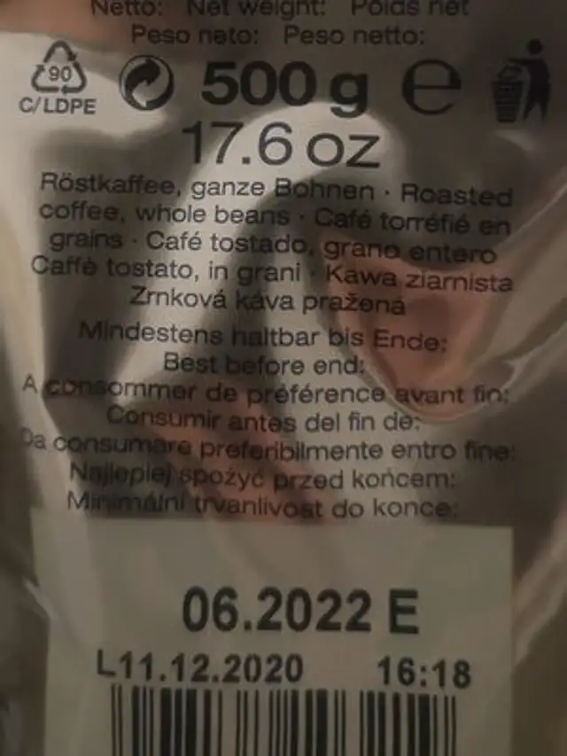 Unknown ingredients label