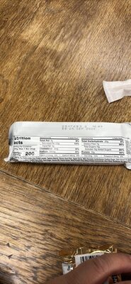 Clean nutrition facts table