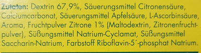 Heisse Zitrone ingredients label