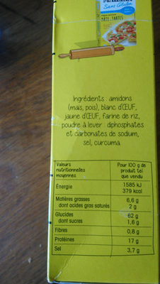 préparation pour cake salé ingredients label