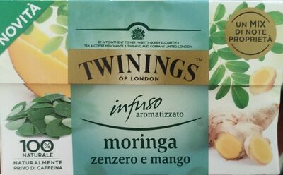 Infuso aromatizzato moringa zenzero e mangi