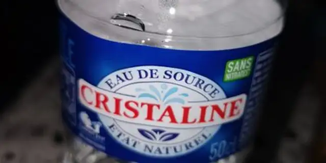 eau cristaline ingredients label