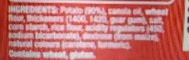 Unknown ingredients label