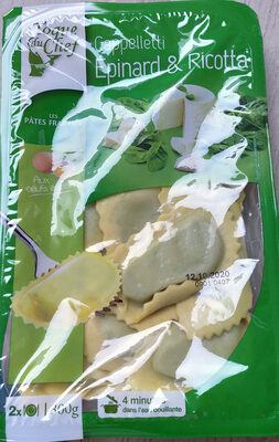 Cappelletti épinards & ricotta front packaging
