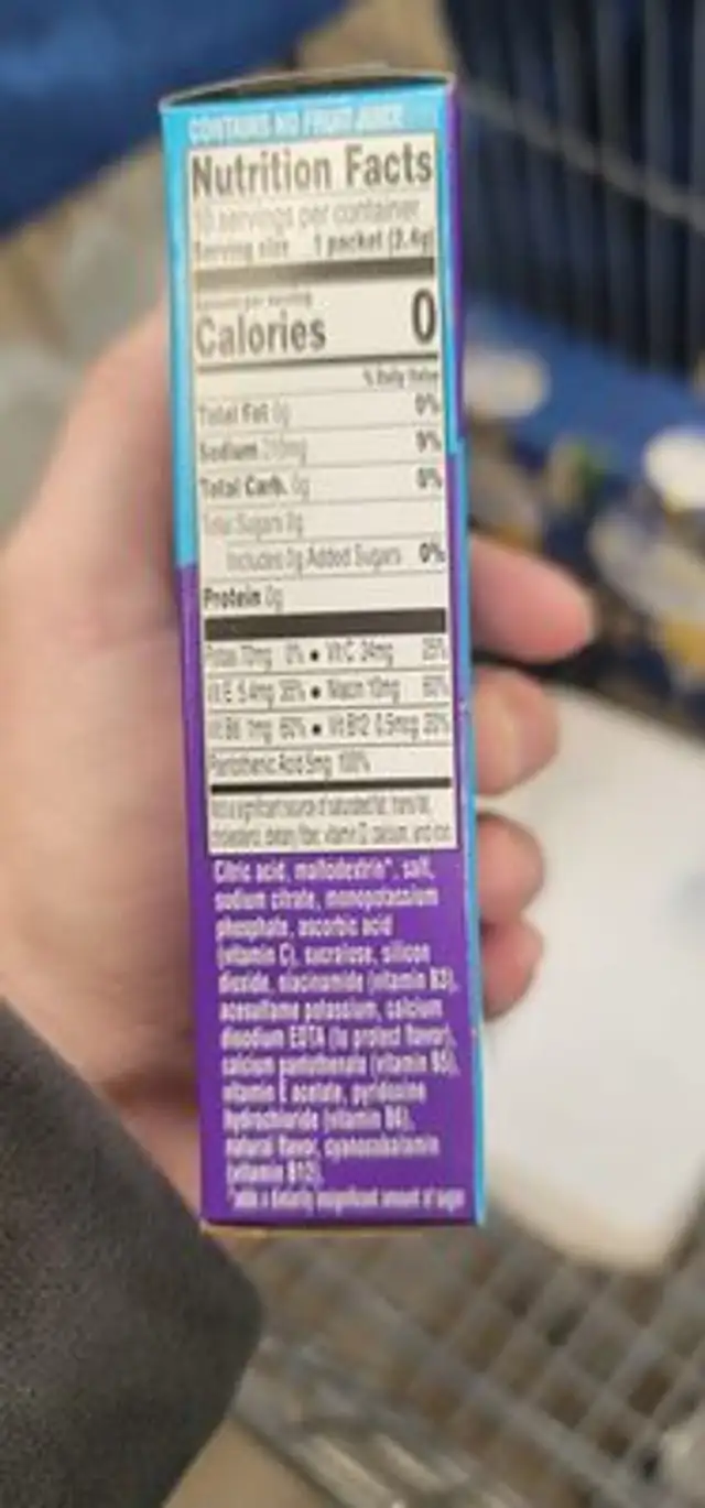 Unknown ingredients label