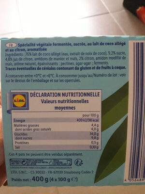 dessert végétal citron