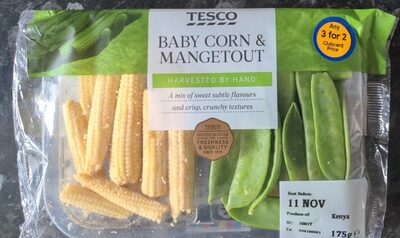 Baby corn and mangetout