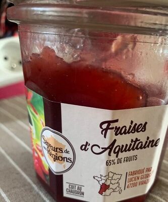 Fraises d’Aquitaine  65% de fruits front packaging