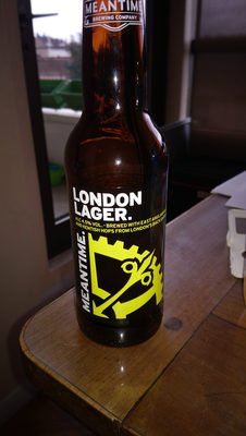 london lager front packaging