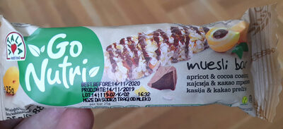muesli bar: apricot & cocoa coating