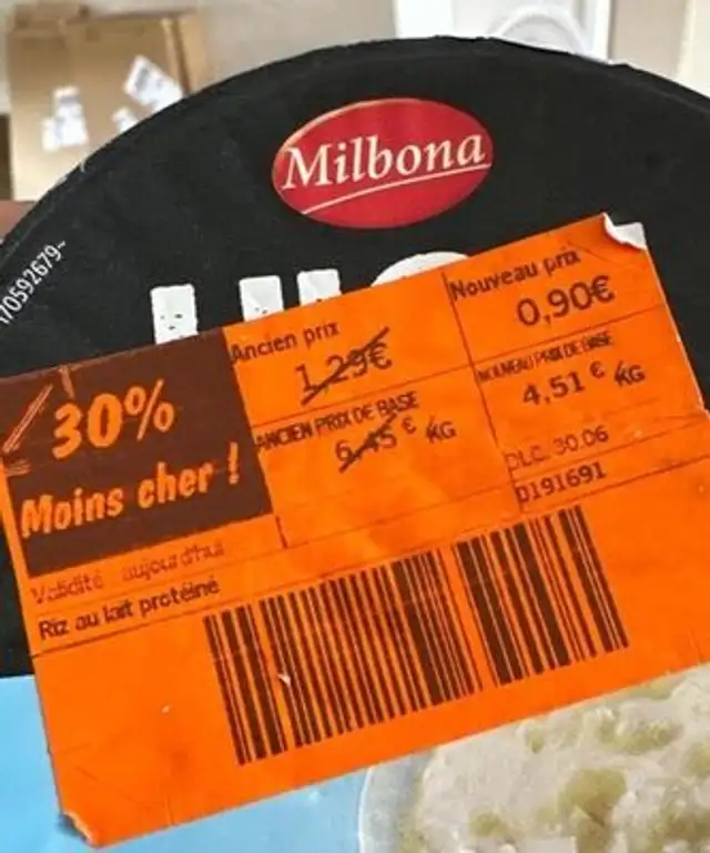 Riz au lait hyperproteine (pudding) front packaging