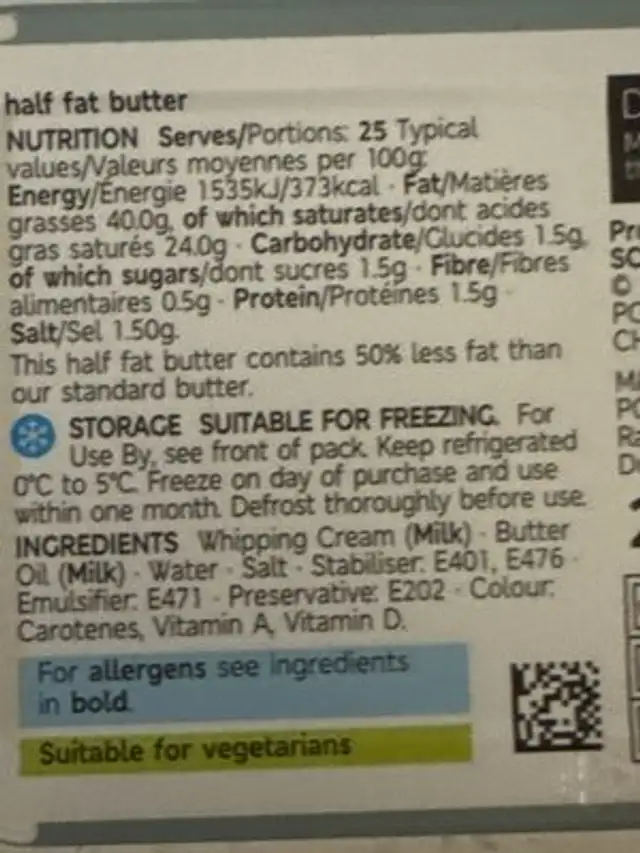 Unknown ingredients label