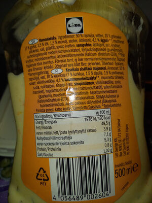 Unknown ingredients label
