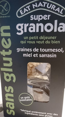 super granola sans gluten front packaging