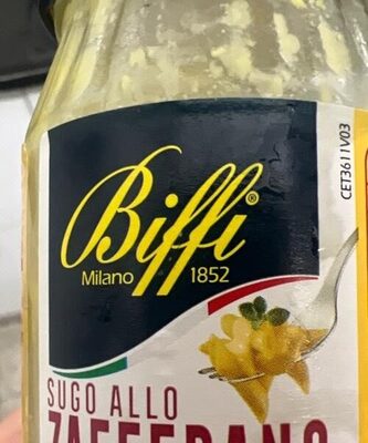 Sugo allo zafferano front packaging