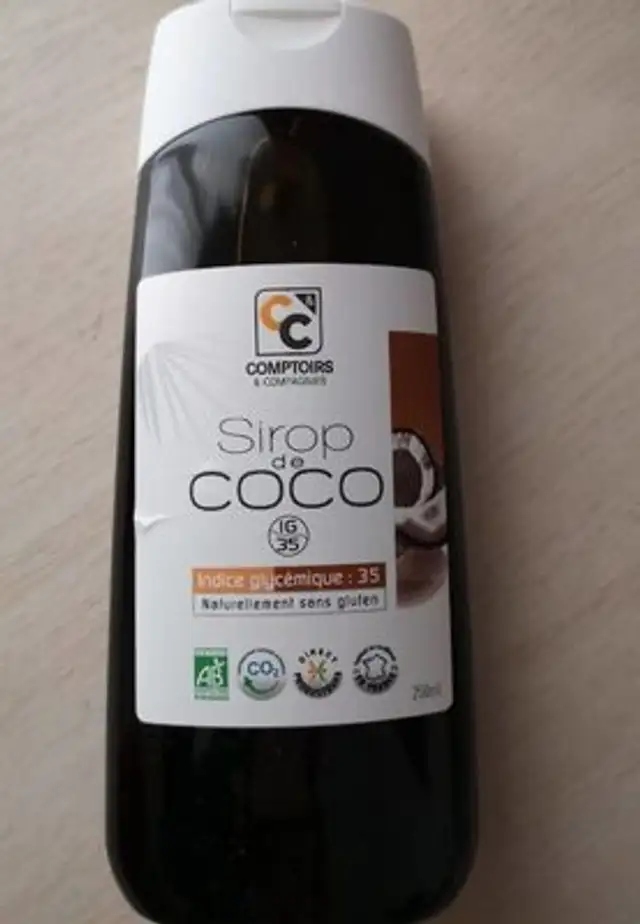 Sirop de coco front packaging