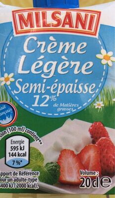 Creme legere semi epaisse front packaging