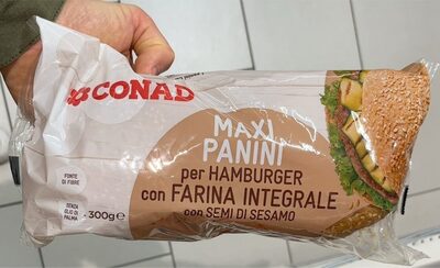 Maxi panini per hamburger con farina integrale