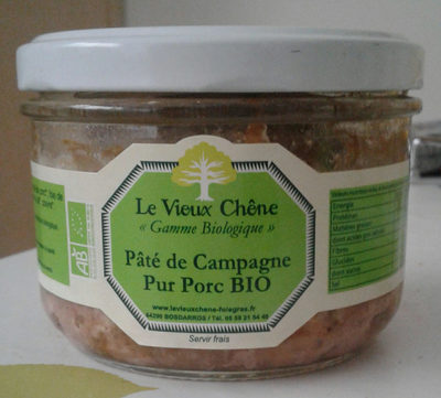 Pâté de campagne pur porc bio