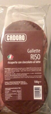 Gallette riso ricoperte con cioccolato al latte