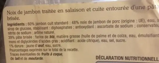 Maionese bio ingredients label