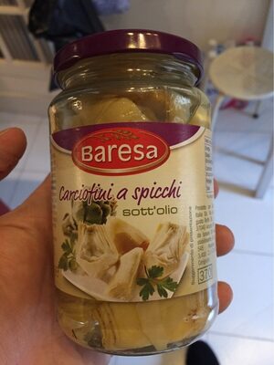 Artichoke hearts in olive oil front packaging