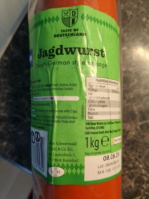 Jagdwurst front packaging
