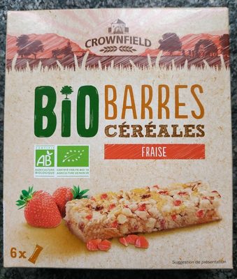 Barres céréales fraise Bio x6 front packaging