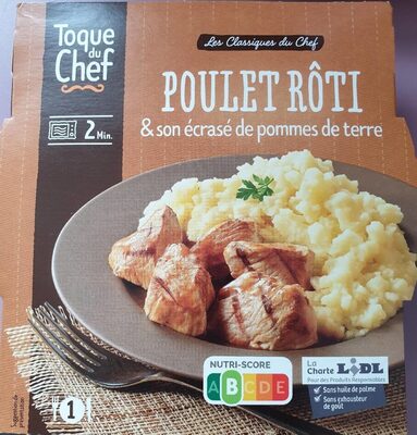 Poulet rôti & son écrasé de pommes de terre