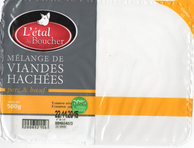 Mélange de Viandes hachées porc & boeuf