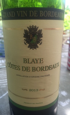 Blayes Côte de Bordeaux 2013 front packaging