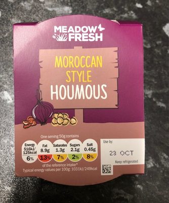 Moroccan Style Houmous front packaging