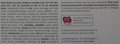 Assortiment de pains d'épices aux 3 chocolats ingredients label