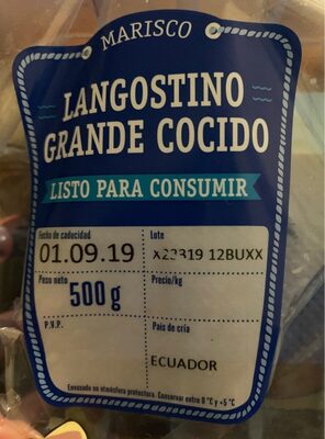 Langostino grande cocido