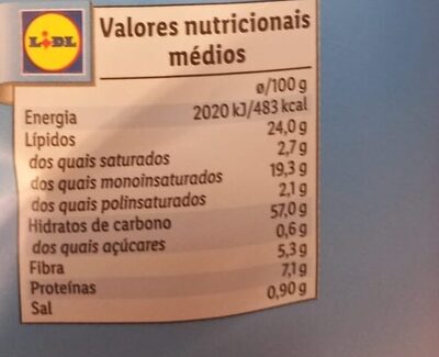 Chips Light nutrition facts table
