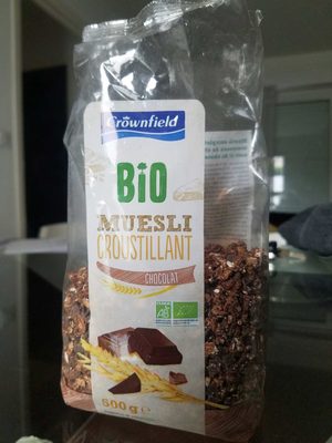 Muesli croustillant chocolat front packaging