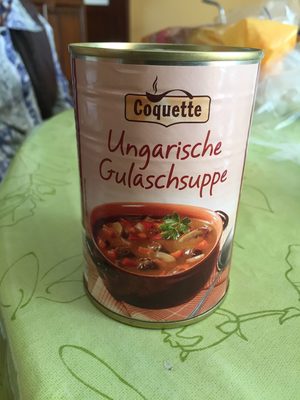 Un garish et gulaschsuppe front packaging
