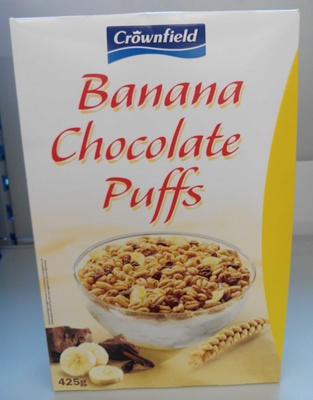 Banana Chocolate Puffs front packaging