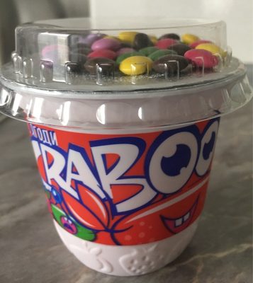 Caraboo strawberry yogurt front packaging