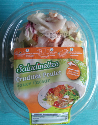 Crudités Poulet sauce Caesar front packaging