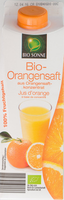 Bio-Orangensaft front packaging