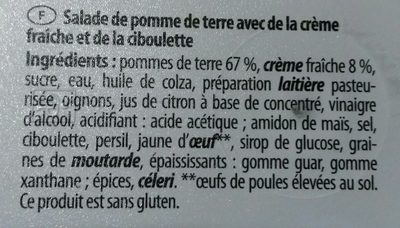 Scottish Extra Mature ingredients label