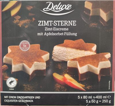 Eis Zimt-Stern mit Apfelsorbet-Füllung, 5er Karton
