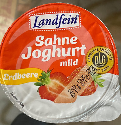 Sahne Joghurt mild. Erdbeere
